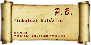 Piskolczi Balázs névjegykártya