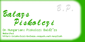 balazs piskolczi business card